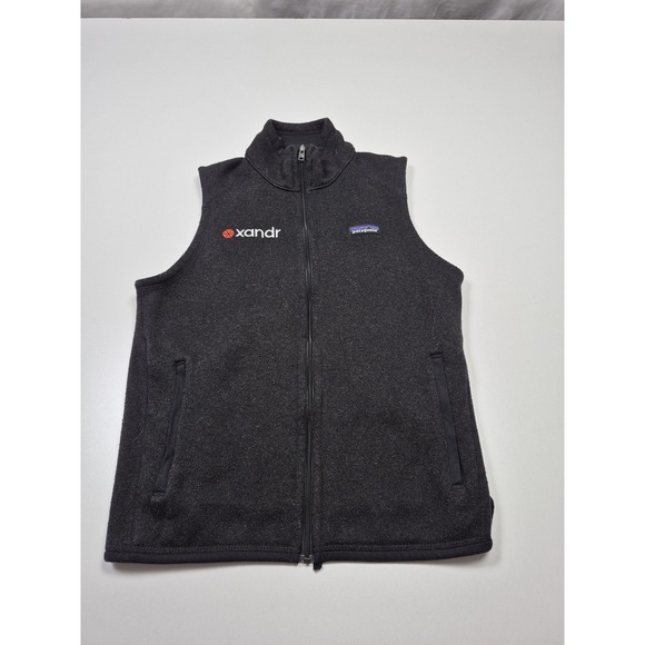 Patagonia Jackets & Blazers - Patagonia Better Sweater Vest Women's Black Fleece Full Zip Xandr Logo Corp